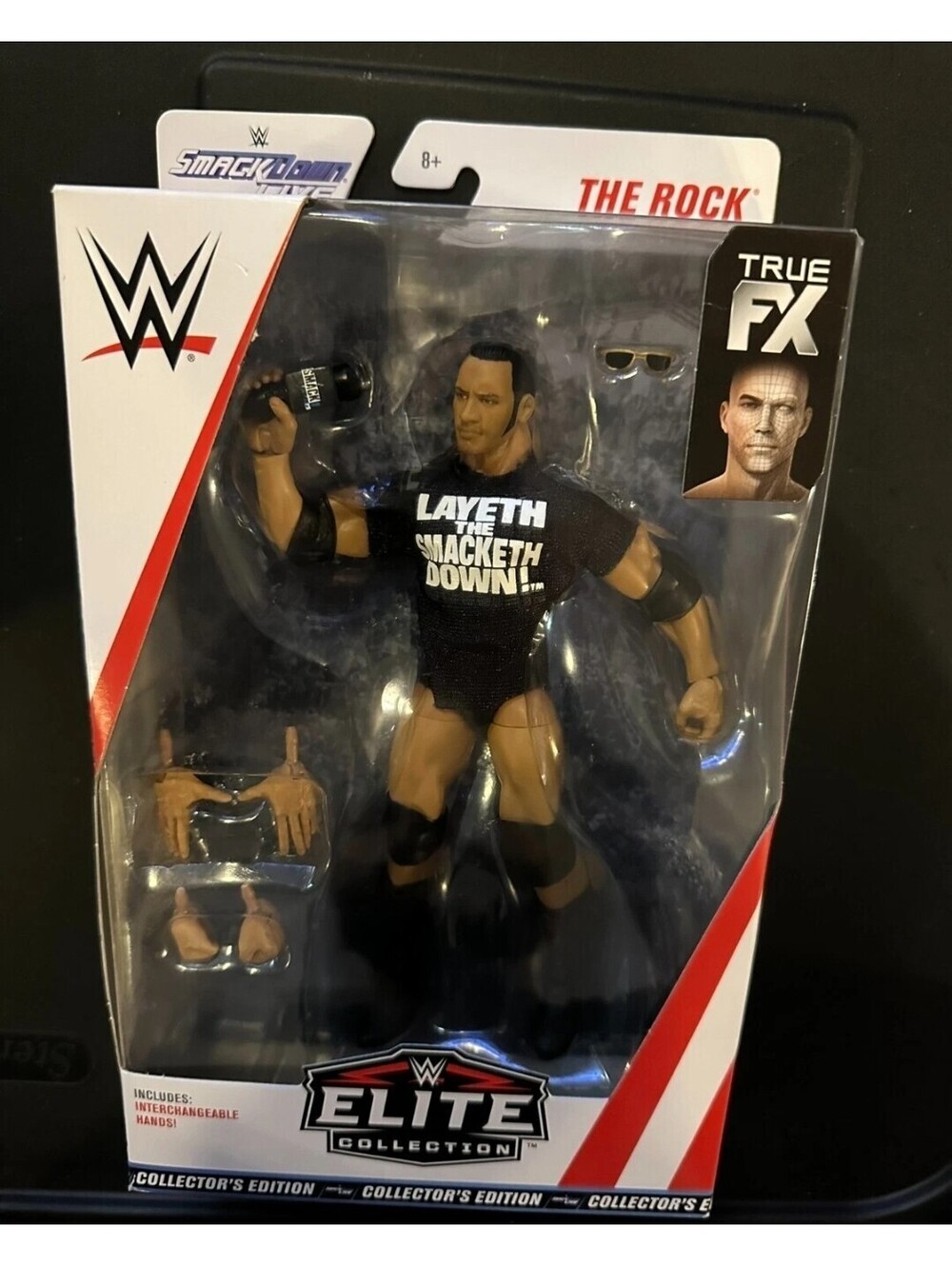 WWE Elite The Rock Wrestling Action Figure True FX NIB Collectors Edition Mattel